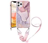 Yoedge Cover per Samsung Galaxy Note 10 Lite/A81 con cordino per collana da 6,8", custodia protettiva sottile in silicone TPU bumper con cordino regolabile Case Cover Necklace Bandolera elegante,