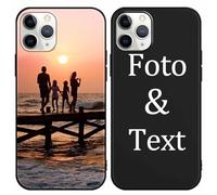 Yoedge Cover Personalizzata Custodia per Apple iPhone 11 Pro 5,8" Personalizzato con Foto Testi Disegni, Personalizza Custodia con Immagine, Antiurto Nera Personalizzabili Case per iPhone11 Pro