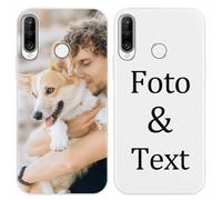 Yoedge Cover Personalizzata Custodia per Huawei P30 Lite 6,15" Personalizzato con Foto Testi Disegni Personalizza Custodia Immagine, Antiurto Bianco Personalizzabili Case per Huawei P30 Lite