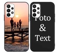 Yoedge Cover Personalizzata Custodia per Samsung Galaxy A23 5G 6,6" Personalizzato con Foto Testi Disegni Personalizza Custodia Immagine, Antiurto Nero Personalizzabili Case per Samsung A23 5G