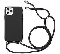 Yoedge Custodia per Samsung Galaxy A40 Cover con Cordino Regolabile 5,9 Pollice, Ultra Sottile Morbido Silicone Leggero Soft TPU Bumper Shock Protettiva Case Stylish Pratico Cordino - Nero