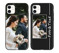 Yoedge Custom Cover Personalizzata Custodia per Apple iPhone 11 6,1" Personalizzato con Foto Testi Disegni, TPU Silicone Personalizza Case con Immagine Personalizzabili Case per iPhone11, Nero
