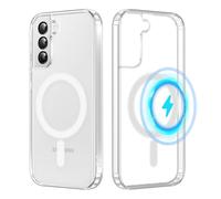 Yoedge Magnetica Trasparente Cover per Samsung Galaxy S21 FE 5G 6,4",Compatibile con MagSafe,Custodia con Magneti Integrati Sottile Morbida Silicone TPU e PC Antiurto Protettivo case per SamsungS21 FE