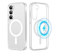 Yoedge Magnetica Trasparente Cover per Samsung Galaxy S23+ 5G Compatibile con MagSafe 6,6", Custodia con Magneti Integrati Sottile Morbida Silicone TPU e PC Back Antiurto Protettivo Cover, Trasparente