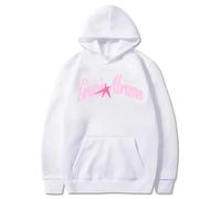 Yoedoa Felpa con Cappuccio Grafica Gracie-Abrams, Pullover A Maniche Lunghe, Tasche Laterali, Stile Hip-Hop (White,L)