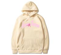 Yoedoa Felpa con Cappuccio Grafica Gracie-Abrams, Pullover A Maniche Lunghe, Tasche Laterali, Stile Hip-Hop (Khaki,XXL)