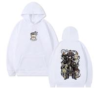 Yoedoa Felpa con Cappuccio Sakamoto Days Anime Print Unisex Stile Pullover vestibilità Comoda Stile Harajuku (White,3XL)