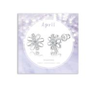 YOEE Orecchini a perno da donna, placcati in argento Sterling, con margherite arancioni, gialli, blu, rosa, viola, bianchi, verdi, con pietra portafortuna a forma di margherita, idea regalo per mamma