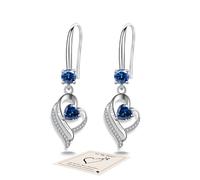 YOEE Orecchini pendenti da donna placcati in argento Sterling - Love You More Orecchini in argento ipoallergenici con zirconia cubica, gioielli regalo per Natale, anniversario, compleanno, 4.1cm x