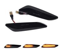 Yoegerery Indicatore laterale dinamico a LED Ambra Super Bright Canbus Ripetitore Luci sequenziali per Alfa Romeo 156 147 / Fiat Tipo/Lancia Delta 3 Ypsilon (Nero)