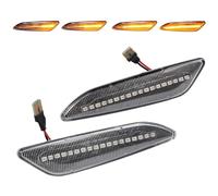 Yoegerery Indicatore laterale dinamico a LED Ambra Super Bright Canbus Ripetitore Luci sequenziali per Alfa Romeo 156 147 / Fiat Tipo/Lancia Delta 3 Ypsilon (Trasparente)