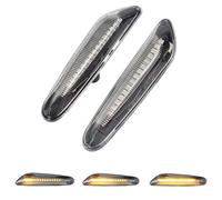 Yoegerery Indicatore laterale dinamico a LED Ambra Super Bright Canbus Ripetitore Luci sequenziali per B-MW 1 3 5 Serie E60 E61 E81 E82 E88 E46 E90 E91 E92 E93 X3 E83 X1 E84 (Trasparente)