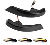 Yoegerery Indicatori di direzione dinamici a LED nello specchietto retrovisore per F-ord F-ocus MK2 MK3 2008-2016 Mondeo MK4 2011-2015 (Nero)