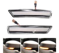 Yoegerery Indicatori di direzione dinamici a LED nello specchietto retrovisore per Ford Focus MK2 MK3 2008-2016 Mondeo MK4 2011-2015 (Transparent)