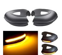 Yoegerery Indicatori di direzione dinamici a LED nello specchietto retrovisore per VW Golf 6 MK6 Golf G-TI 6 /R20 2008-2012 T-ouran 2011-2015 (Nero-giallo, con buco)