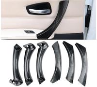 Yoegerery LHD 6PCS Fibra di Carbonio Maniglia Interna Porta per B-MW 3 Series E90 E91 E92 E93 323 325 328 330 335 Auto Portiera Interna (Fibra di carbonio, Set((2R+1L))