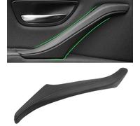 Yoegerery Maniglia in pelle nera per porta laterale serie B-MW 5, maniglia di ricambio per porta interna passeggero lato sinistro e destro, per B-MW F10 F11 F18 520 523 525 528 530 535 2010-2017