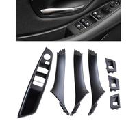 Yoegerery Maniglia interna della portiera interna per BMW serie 5 F10 F11 pannello di ricambio per interruttore del per BMW 520 523 525 528 (Nero, Singolo foro -7 pezzi)