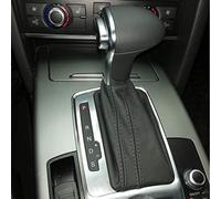 Yoegerery Pomello del cambio in pelle con copertura antipolvere per A-udi A4 B8 A5 Q5 (nero)