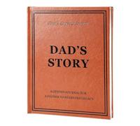 YOELOVE Dad's Story: un diario in pelle con copertina rigida per papà per condividere la sua vita e i suoi ricordi, regali per papà per la festa del papà, compleanno e Natale