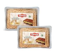Yörem kadaif - Cioccolato Dubai Capelli d'angelo arrosto alla griglia kadayif 2 x 200 g - Pasticceria Orientale Croccante per tavoletta cioccolato kunefe