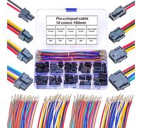 Yoeruyo Molex - Kit di connettori di prolunga maschio e femmina da 3,0 mm con cavi pre-crimpati da 22 AWG, doppia fila Molex Micro-Fit 3.0, 2 alloggiamenti da 1/2/3/4/5/6 pin con lunghezza di cavo da
