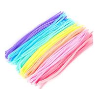 Yoezuo 100 Pezzi Colorati per Lavoretti, Bastoncini Decorativi in Ciniglia, Strisce pulisci Tubi, Scovolini Colorati Adatti per Fai da Te, Artigianato e Decorazione, 30 cm*6 mm (7 Colori)