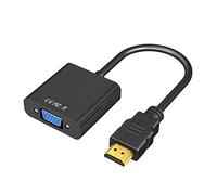 Yoezuo Adattatore HDMI a VGA, HDMI-VGA Placcato in Oro (da Maschio a Femmina) per Computer, Desktop, PC, Laptop, Monitor, Proiettore, HDTV, Chromebook, Raspberry Pi, Nero