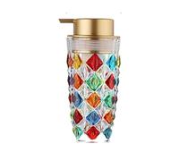 Yofab Dispenser di Sapone da appoggio a Mosaico Set di Accessori per Il Bagno in Vetro con Bottiglia di Sapone Fatto a Mano di Grande capacità Set di Dispenser di Sapone da Cucina