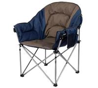Yofab Sedia da campeggio pieghevole con schienale alto per adulti, struttura compatta, con braccioli e borsa per il trasporto, idea regalo per la pesca (confezione da 1)