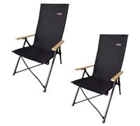 Yofab Sedia da campeggio pieghevole con schienale alto, sedia da campeggio leggera, da picnic, con braccioli, design compatto, con borsa per il trasporto, per regali di pesca all'aperto (nero