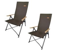 Yofab Sedia da campeggio pieghevole con schienale alto, sedia da campeggio leggera, da picnic, con braccioli, design compatto, con borsa per il trasporto, per regali di pesca all'aperto (Gr n, 2 pezzi