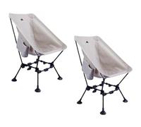 Yofab Sedia da campeggio pieghevole, leggera, sedia da campeggio per adulti, compatta, pieghevole, con sedili extra larghi e borsa per il trasporto, regali essenziali per la pesca (bianco sporco