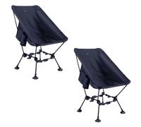 Yofab Sedia da campeggio pieghevole, leggera, sedia da campeggio per adulti, compatta, pieghevole, con sedili extra larghi e borsa per il trasporto, regali essenziali per la pesca (nero, confezione da