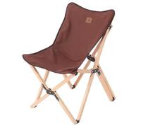 Yofab Sedia da campeggio pieghevole per adulti, con telaio in legno, per picnic, campeggio, leggera, con tasca in rete e borsa per il trasporto, idea regalo per la pesca (marrone baccha, L)