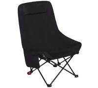 Yofab Sedia pieghevole da campeggio pieghevole, leggera, da picnic, luna, per adulti, con tasche laterali e borsa per il trasporto per regali di pesca all'aperto (nero, B)