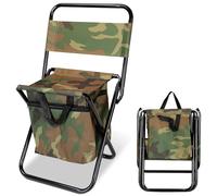 Yofab TeqHome, sedia da campeggio pieghevole, portatile, da pesca, con borsa termica, leggera, pieghevole, da campeggio, per esterni, per caccia, escursionismo, pesca, regali