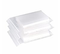 YOFADCI Sacchetti in plastica trasparente risigillabili,borsa con chiusura a cerniera rigida riutilizzabile,ispessimento e resistente,premere per chiudere con chiusura 13x19cm 100PZ