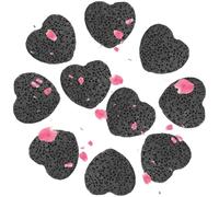 YOFAPA 10 diffusori di oli essenziali a forma di cuore, diffusore in pietra lavica nera, diffusore per aromaterapia, diffusore tascabile in pietra lavica per casa, ufficio, auto, yoga, sauna, spa