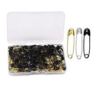 YOFASEN 300 Pezzi Spille da Balia - Spille di Sicurezza Grandi e Piccole Assortite 7 Dimensioni (18 mm - 53 mm) per Arti e Mestieri Abbigliamento Cucito Uso Ufficio Domestico Oro Argento Nero