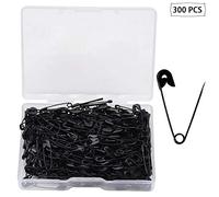 YOFASEN 300 Pezzi Spille di Sicurezza - Spille da Balia Grandi e Piccole Spilla placcata in Nichel - per Abbigliamento Artigianato Artigianato Cucito Creazione di Gioielli Uso Domestico, Nero, 18 mm