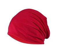 YOFASEN Berretto Slouchy - Cappello in Cotone Chemio Cancro Cappuccio per Dormire Cappuccio Turbante Copricapo Elastico Musulmano per Donna Uomo, Rosso, Taglia Unica