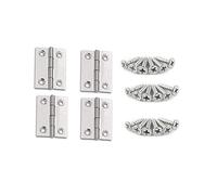 YOFASEN Cerniere Acciaio Inox per Porte, Finestre, Armadi e Mobili - Pieghevoli Butt con Viti M3.5 * 16mm, Argento, 2 Pollici (48 * 33 * 1.0mm) - 4 Pezzi