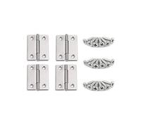 YOFASEN Cerniere Acciaio Inox per Porte, Finestre, Armadi e Mobili - Pieghevoli Butt con Viti M3.5 * 16mm, Argento, 1.5 Pollici (38 * 30 * 1.0mm) - 4 Pezzi