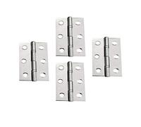 YOFASEN Cerniere in Acciaio Inossidabile - Cerniera per Porte Cerniere Pieghevoli Cerniere per Finestra Armadio Cerniera per Mobili, Argento, 3 pollici(70x44x1.2mm) - 4pcs