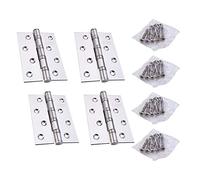 YOFASEN Cerniere in acciaio inossidabile, palmelle pieghevoli, cerniere per porte e mobili, finestre, argento, 4 pollici (100 x 75 x 2 mm) - 4 pezzi