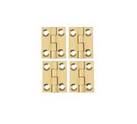YOFASEN Cerniere in Rame - Cerniere Piccolo Cerniera Armadio Porta Cassetto Finestra Cassetta Degli Attrezzi Cerniera per Mobili, Oro, 1 pollici(25x20x1.2mm) - 4pcs