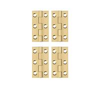 YOFASEN Cerniere in Rame - Cerniere Piccolo Cerniera Armadio Porta Cassetto Finestra Cassetta Degli Attrezzi Cerniera per Mobili, Oro, 2 pollici(50x27x1.2mm) - 4pcs
