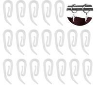 YOFASEN Ganci per Tende in Plastica Bianca per Tende per Porte, Tende da Finestra, Nastro per Tende, 100 Pezzi