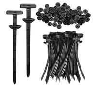 YOFDAL 100 PCS Fibbie universali per fascette stringicavo in nylon, Previene la Caduta，fascette autobloccanti per auto，elementi di fissaggio resistenti ai raggi UV per riparazioni automobilistiche.